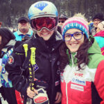 Ева Вукадинова в средата на световното първенство по ски за младежи в Давос