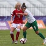 Лия Ангелова игра с националния отбор до 17 г. на европейското първенство по футбол
